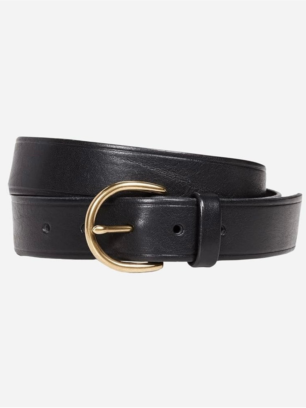 NWOT Madewell Women's Medium Perfect Leather Belt in Black